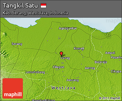 Physical 3D Map of Tangkil Satu
