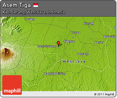 Physical 3D Map of Asem Tiga