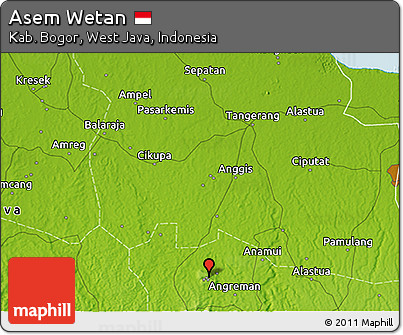 Physical 3D Map of Asem Wetan