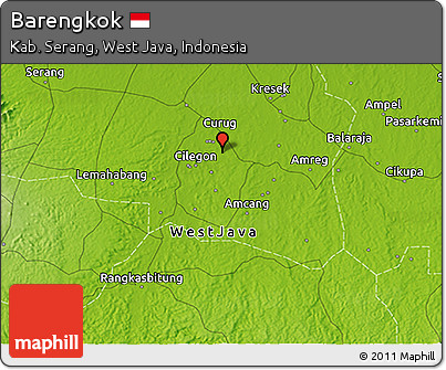 Physical 3D Map of Barengkok
