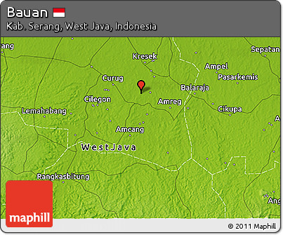 Physical 3D Map of Bauan