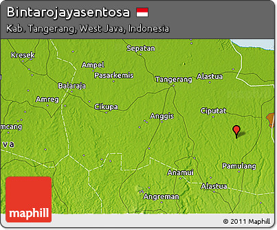 Physical 3D Map of Bintarojayasentosa