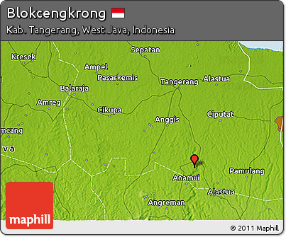 Physical 3D Map of Blokcengkrong