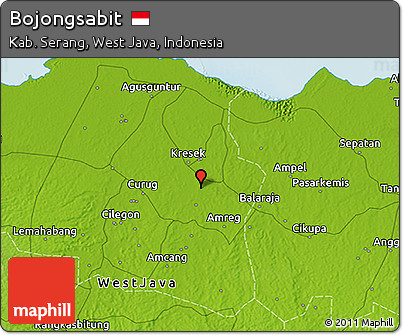 Physical 3D Map of Bojongsabit