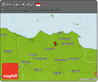 Physical 3D Map of Bonisari Kidul