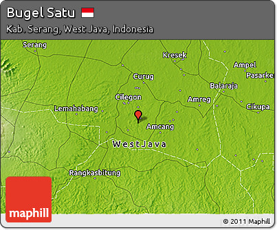 Physical 3D Map of Bugel Satu