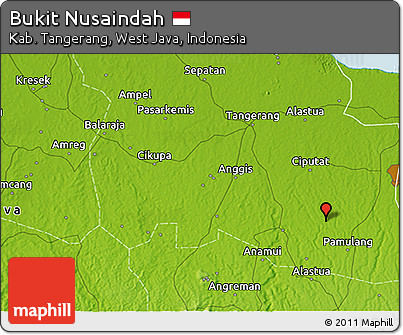 Physical 3D Map of Bukit Nusaindah