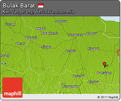 Physical 3D Map of Bulak Barat