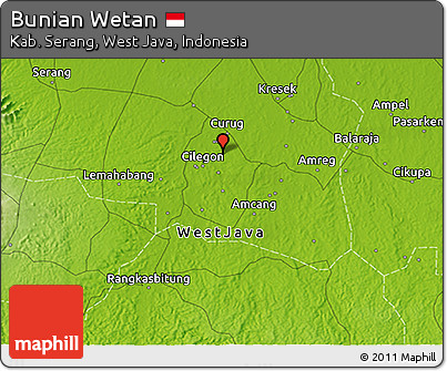 Physical 3D Map of Bunian Wetan