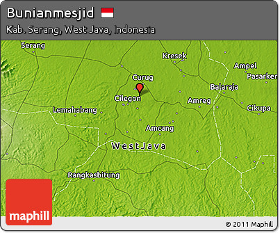 Physical 3D Map of Bunianmesjid