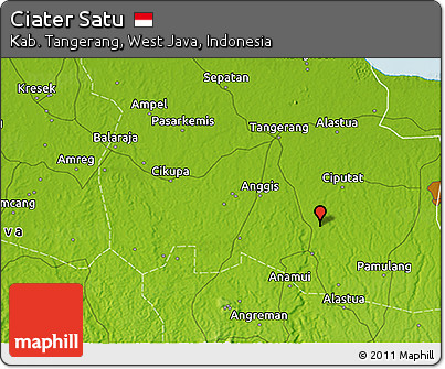 Physical 3D Map of Ciater Satu