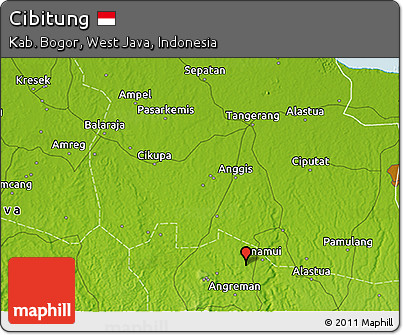 Physical 3D Map of Cibitung
