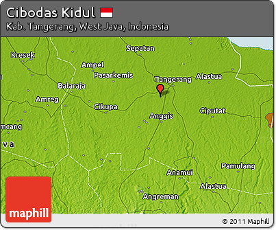 Physical 3D Map of Cibodas Kidul