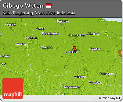Physical 3D Map of Cibogo Wetan