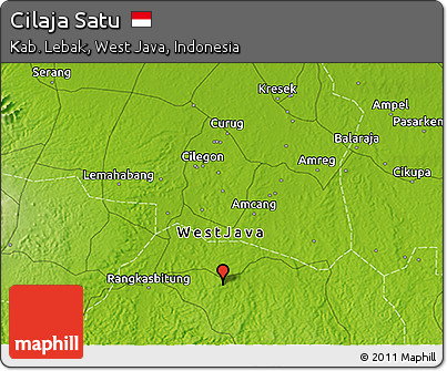Physical 3D Map of Cilaja Satu