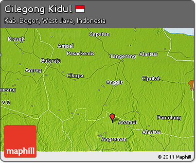 Physical 3D Map of Cilegong Kidul