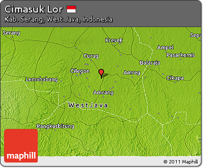 Physical 3D Map of Cimasuk Lor