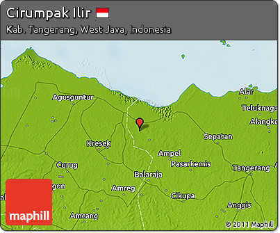 Physical 3D Map of Cirumpak Ilir