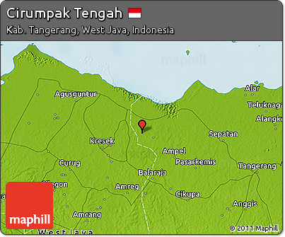 Physical 3D Map of Cirumpak Tengah