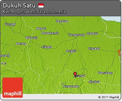 Physical 3D Map of Dukuh Satu
