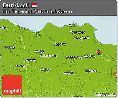 Physical 3D Map of Duri-kecil