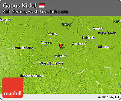 Physical 3D Map of Gabus Kidul