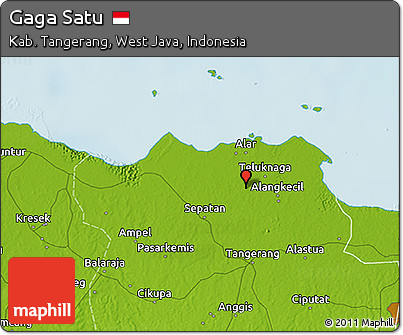Physical 3D Map of Gaga Satu
