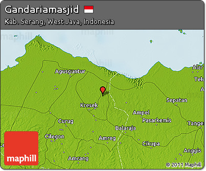 Physical 3D Map of Gandariamasjid