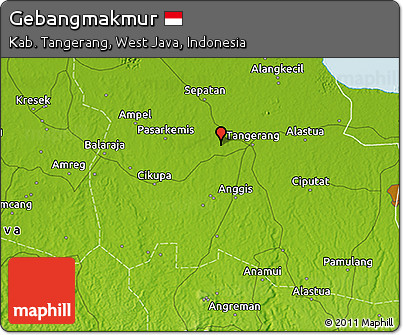 Physical 3D Map of Gebangmakmur