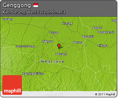 Physical 3D Map of Genggong