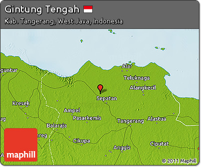 Physical 3D Map of Gintung Tengah