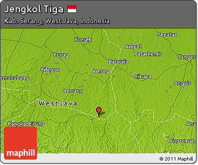 Physical 3D Map of Jengkol Tiga