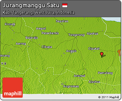 Physical 3D Map of Jurangmanggu Satu