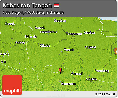 Physical 3D Map of Kabasiran Tengah