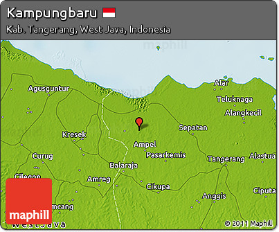 Physical 3D Map of Kampungbaru
