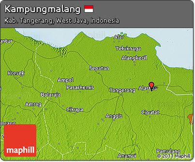 Physical 3D Map of Kampungmalang