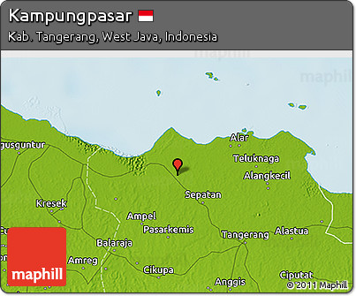 Physical 3D Map of Kampungpasar