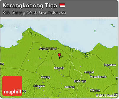 Physical 3D Map of Karangkobong Tiga