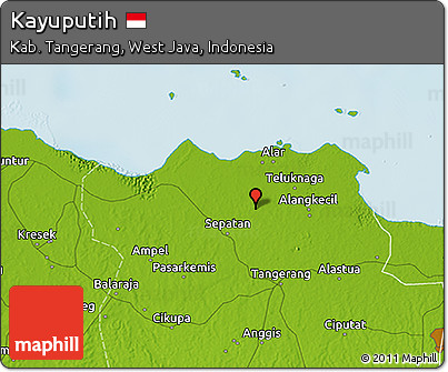 Physical 3D Map of Kayuputih