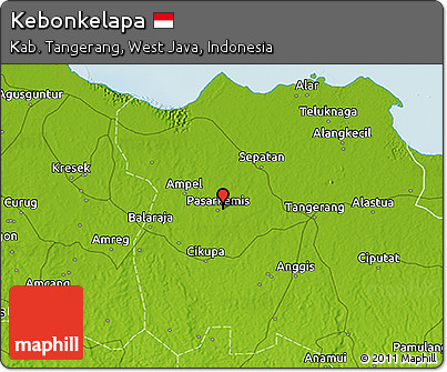 Physical 3D Map of Kebonkelapa