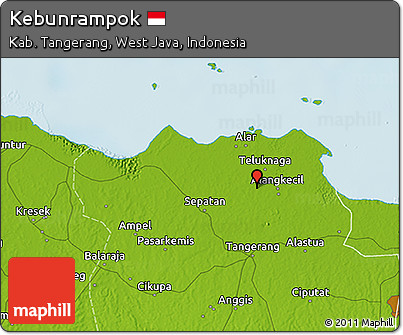 Physical 3D Map of Kebunrampok