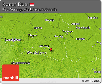Physical 3D Map of Konar Dua