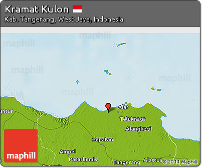 Physical 3D Map of Kramat Kulon