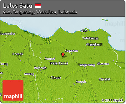 Physical 3D Map of Leles Satu