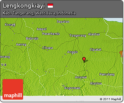 Physical 3D Map of Lengkongkiayi