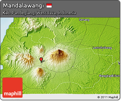 Physical 3D Map of Mandalawangi