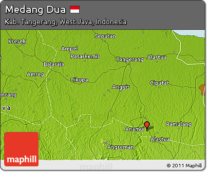 Physical 3D Map of Medang Dua