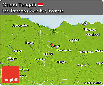 Physical 3D Map of Onom Tengah