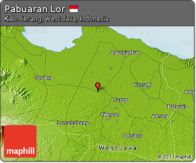 Physical 3D Map of Pabuaran Lor