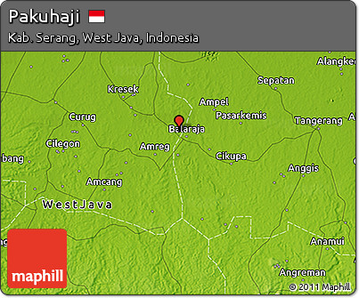 Physical 3D Map of Pakuhaji